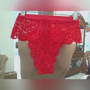 BNWT FREE PEOPLE WE ARE HAH Elegant Red Lace Intimate PANTIES SZ XS (2 AVAILABLE